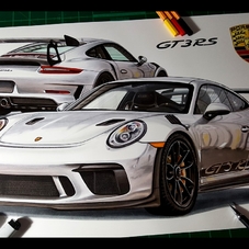 2019 Porsche 911 GT3 RS Artwork Drawing - The Cartist