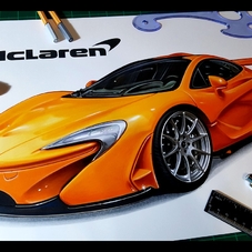 2015 McLaren P1 Artwork Drawing - The Cartist