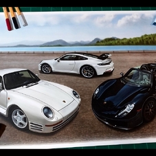 Porsche Car Collection Artwork Drawing - The Cartist