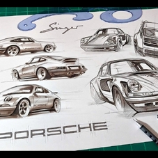 Singer Porsche 911 design drawings sketches renderings - The Cartist