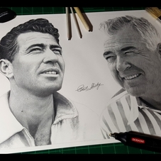 Carroll Shelby Portrait Artwork Drawing - Clive Botha
