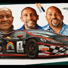 2022 Lamborghini Huracan Racing Portrait Artwork - The Cartist