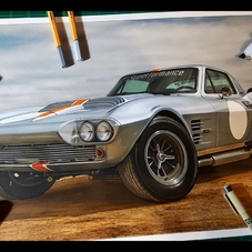 1963 Corvette Grand Sport Superformance Artwork Drawing - The Cartist