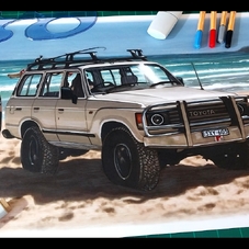 1984 Toyota Land Cruiser 60 Series Drawing Artwork - The Cartist