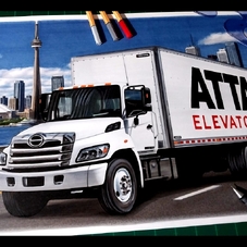 2025 Hino L6 Box Truck Drawing Artwork - The Cartist