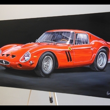 1962 Ferrari 250 GTO acrylic on canvas Pop Realism painting - The Cartist