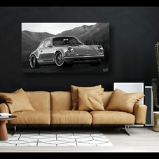 Porsche 911 reimagined by Singer Pop Realism painting - The Cartist