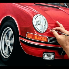 1970 Porsche 911 Pop Realism painting - The Cartist