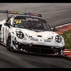 2024 Porsche 911 GT3 Racing Pop Realism painting - The Cartist