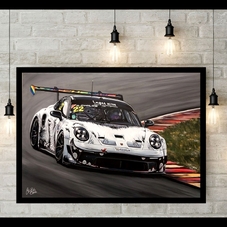 2024 Porsche 911 GT3 Racing Pop Realism painting - The Cartist