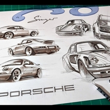Singer Porsche 911 design drawings sketches renderings - The Cartist